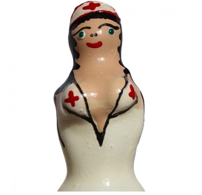 CONDOMERIE - PRESERVATIVI NOVITÀ DIPINTI A MANO INFERMIERA BIONDA