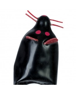 CONDOMERIE - PRESERVATIVI NOVITÀ DIPINTI A MANO BLACK MOUSE XL