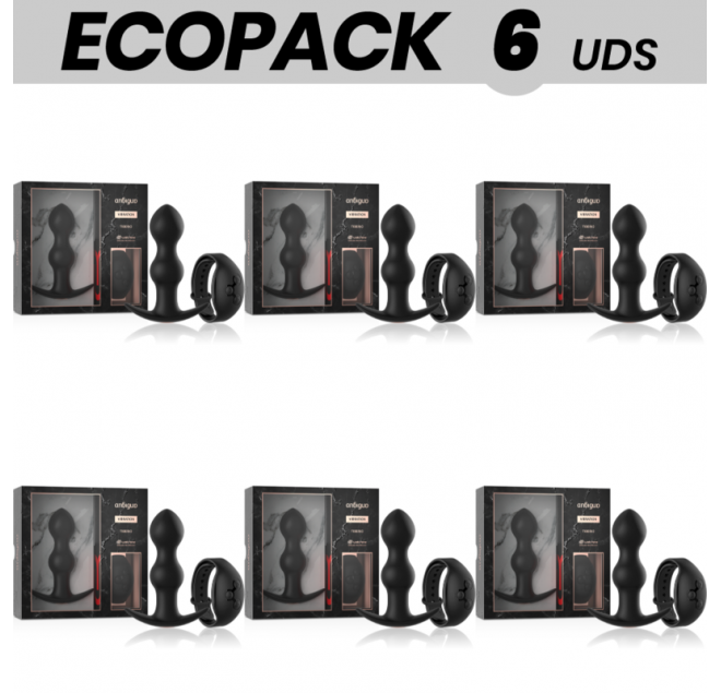ECOPACK 6 UNIT - ANBIGUO WATCHME PLUG TELECOMANDO VIBRATORE ANALE TIBERIO