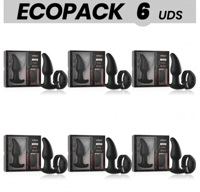 ECOPACK 6 UNIT - ANBIGUO VIBRATORE PLUG ANALE TELECOMANDO WATCHME CON ROTAZIONE DELLE PERLE DI AMADEUS