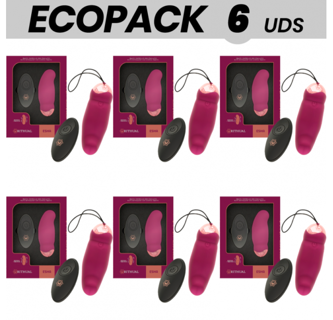 ECOPACK 6 UNIT - RITHUAL ESHA EGG TELECOMANDO ROTAZIONE + SISTEMA DI VIBRAZIONE