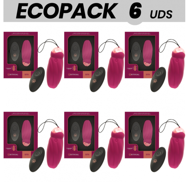 ECOPACK 6 UNIT - RITHUAL SITA EGG TELECOMANDO ROTAZIONE PERLINE + VIBRAZIONE