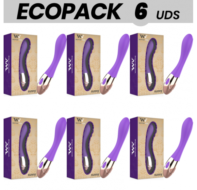 ECOPACK 6 UNIT - WOMANVIBE VIBRATORE RICARICABILE IN SILICONE SUNNY