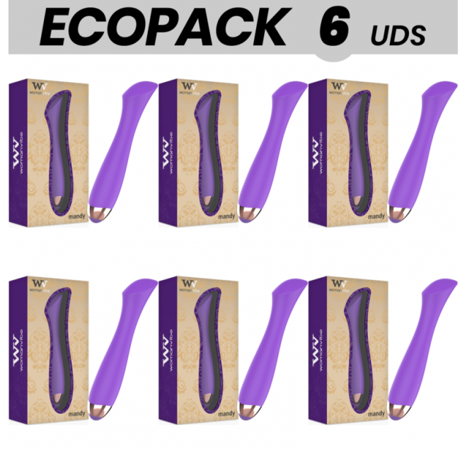 ECOPACK 6 UNIT - WOMANVIBE MANDY VIBRATORE IN SILICONE RICARICABILE PUNTO K