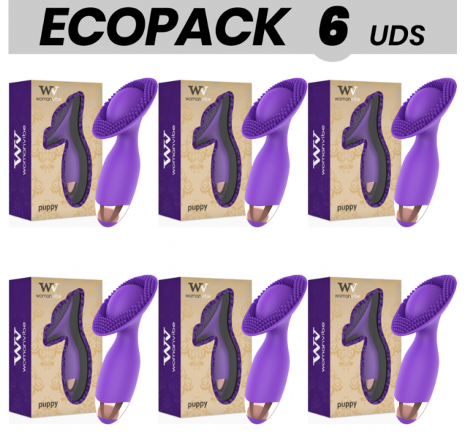 ECOPACK 6 UNIT - WOMANVIBE STIMOLATORE IN SILICONE RICARICABILE PUPPY