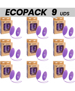 ECOPACK 9 UNIT - WOMANVIBE ALSAN EGG TELECOMANDO SILICONE NERO VIOLA
