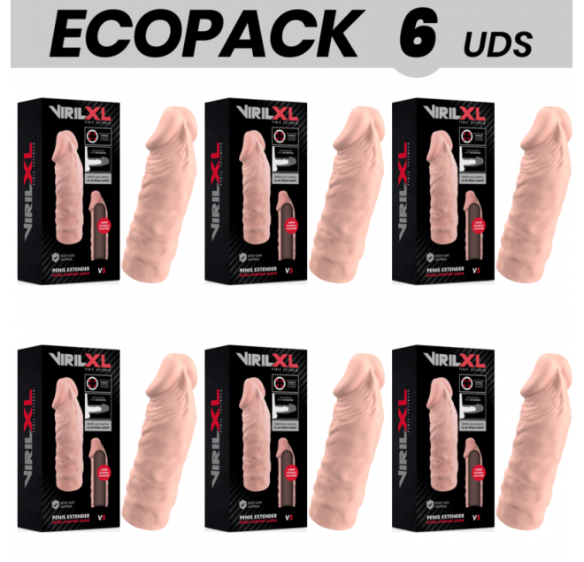 ECOPACK 6 UNIT - ESTENSIONE NATURALE DEL PENE VIRILXL SILICONE LIQUIDO V5