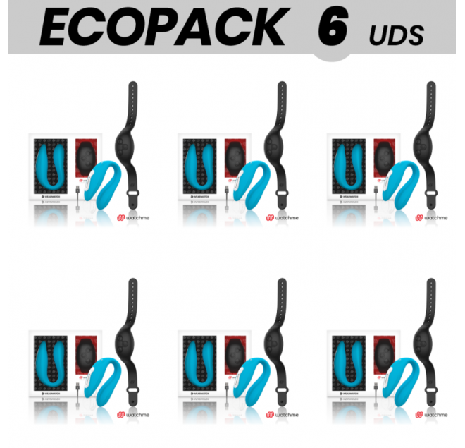 ECOPACK 6 UNIT - TECNOLOGIA WEARWATCH DOPPIO VIBRATORE WATCHME INDIGO / JET