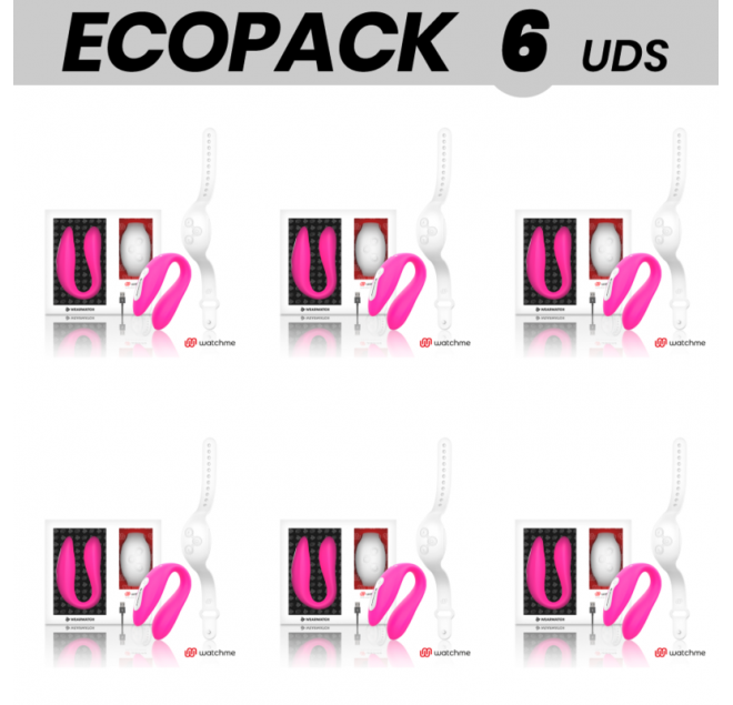 ECOPACK 6 UNIT - TECNOLOGIA WEARWATCH DUAL VIBRATOR WATCHME FUCSIA / NEVE