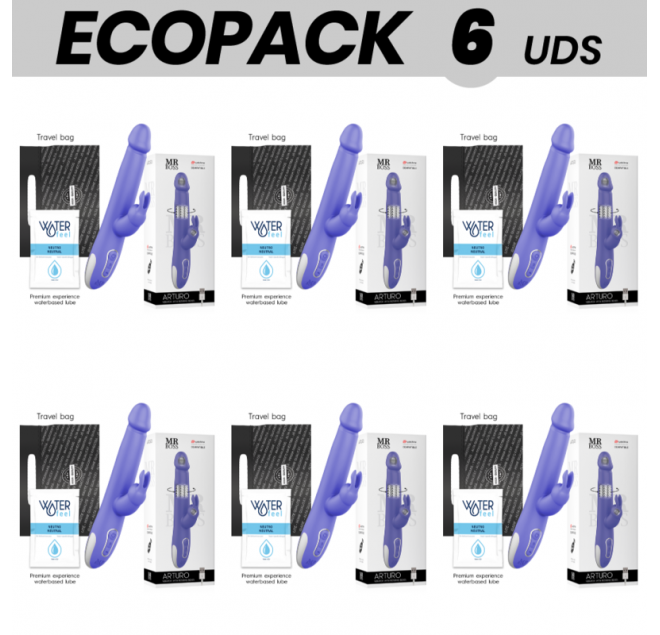 ECOPACK 6 UNIT - MR BOSS ARTURO VIBRATOR & ROTATOR COMPATIBLE CON WATCHME WIRELESS TECHNOLOGY