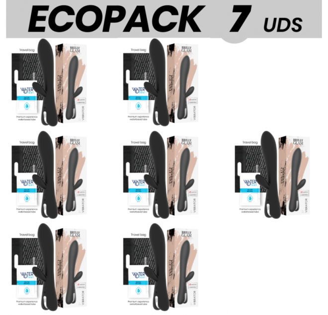 ECOPACK 7 UNIT - BRILLY GLAM VIBRATORE ERIK COMPATIBILE CON TECNOLOGIA WIRELESS WATCHME