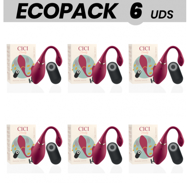 ECOPACK 6 UNIT - CICI BEAUTY PREMIUM SILICONE EGG VIBRATOR REMOTE CONTROL