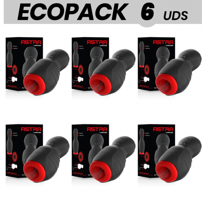 ECOPACK 6 UNITÀ - JAMYJOB ASTRA MASTURBATORE CON VIBRAZIONE E ASPIRAZIONE