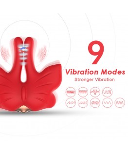 ARMONY - MORSETTI PER CAPEZZOLI MAGNETICI CON VIBRAZIONE A FORMA DI FARFALLA ROSSI