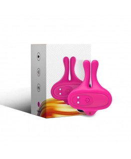 ARMONY - MORSETTI PER CAPEZZOLI MAGNETICI VIBRANTI A FORMA DI CONIGLIO ROSA