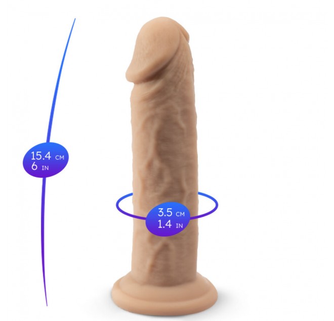 SILEXD - MODELLO PENE REALISTICO 2 SILICONE TERMOREATTIVO 15,4 CM