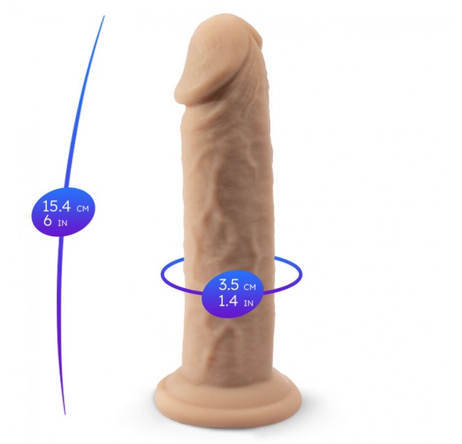 SILEXD - MODELLO PENE REALISTICO 2 SILICONE TERMOREATTIVO PREMIUM 15,4 CM