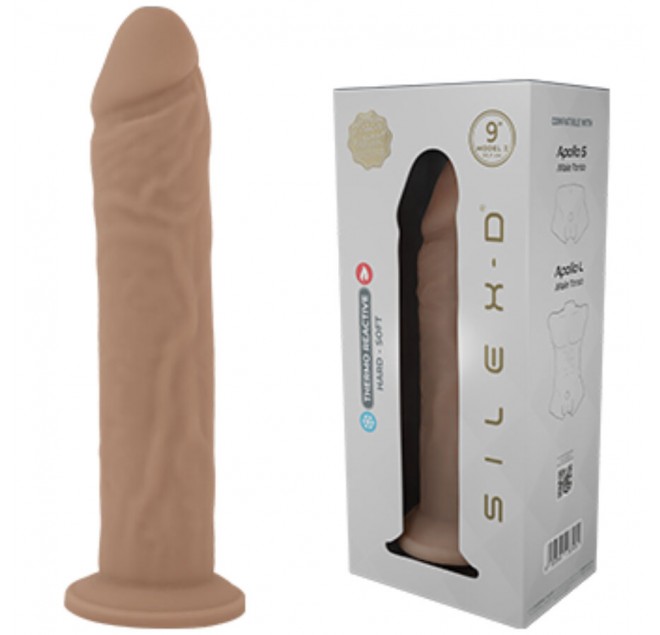 SILEXD - MODELLO PENE REALISTICO 9 SILICONE LIQUIDO 22,8 CM