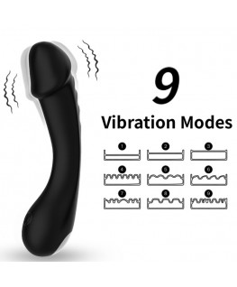 ARMONY - DILDO VIBRATORE G-SPOT IN SILICONE NERO