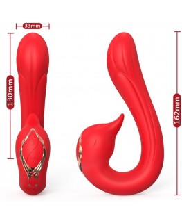 ARMONY - VIBRATORE DELFIN MULTIPOSIZIONE ED EFFETTO CALORE ROSSO