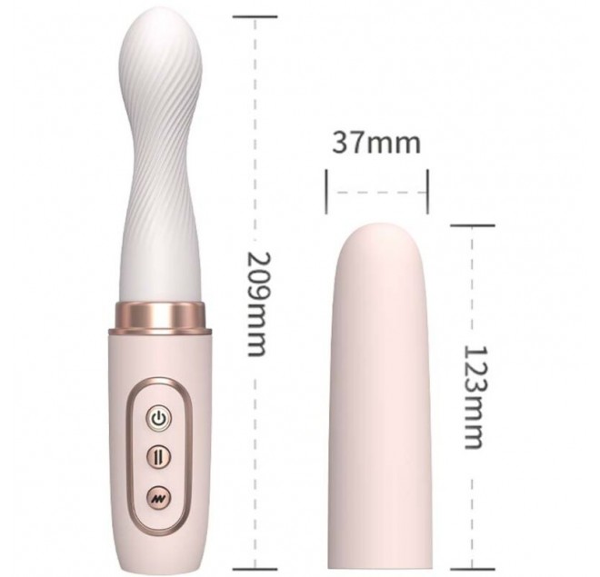 ARMONY - VIBRATORE ROTATORE E MACCHINA TELESCOPICA AUTOMATICA GIALLO