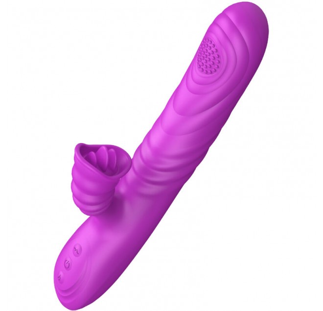 ARMONY - VIBRATORE MULTIFUNZIONE ANGELIA CON EFFETTO CALORE STIMOLANTE LINGUA VIOLA