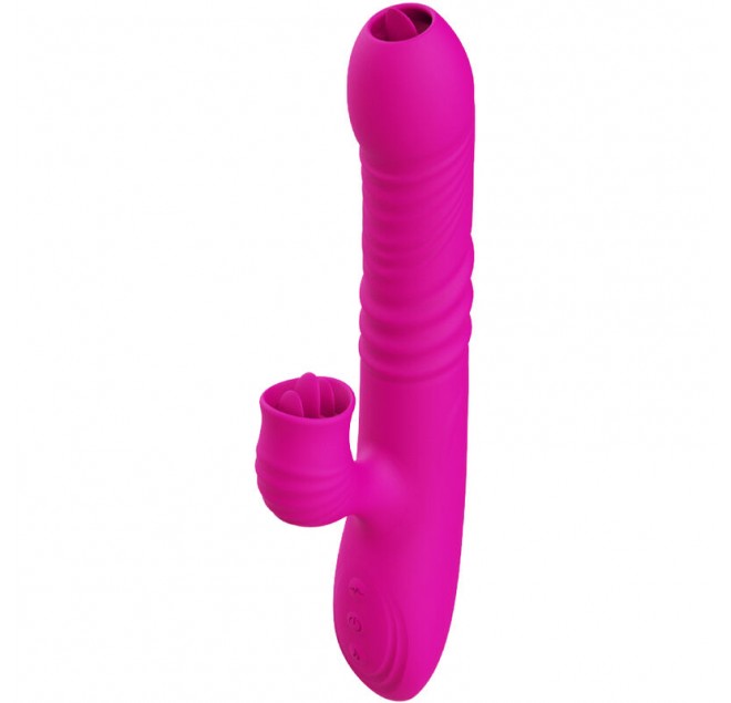 ARMONY - FANNY VIBRATORE MULTIFUNZIONE DOPPIA LINGUA FUCSIA EFFETTO CALORE