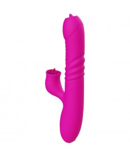 ARMONY - FANNY VIBRATORE MULTIFUNZIONE DOPPIA LINGUA FUCSIA EFFETTO CALORE