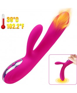 ARMONY - VIBRATORE E STIMOLATORE FLESSIBILE CON EFFETTO CALORE FUCSIA