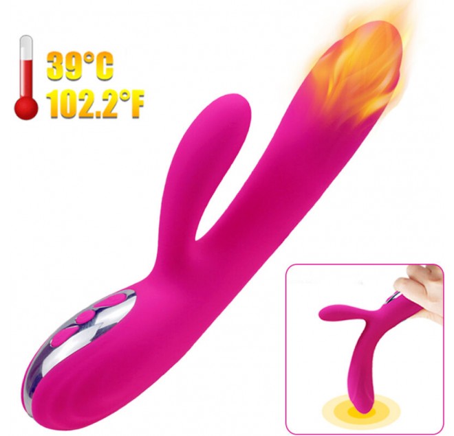 ARMONY - VIBRATORE E STIMOLATORE FLESSIBILE CON EFFETTO CALORE FUCSIA