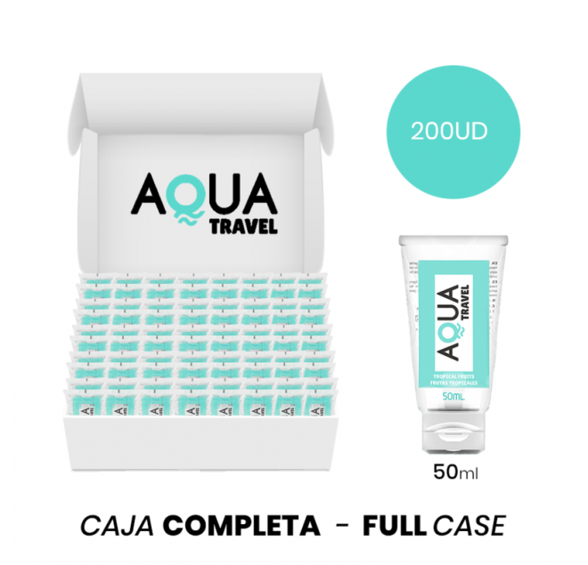 MOQ 200 - AQUA TRAVEL LUBRIFICANTE A BASE ACQUA GUSTO FRUTTI TROPICALI - 50 ML