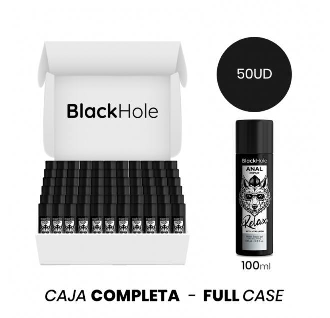MOQ 50 - BLACK HOLE ANAL REPAIR A BASE D'ACQUA RELAX CON IALURONICO 100 ML