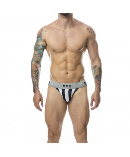 MOB - JOCK BIANCO A RIGHE CLASSICHE TAGLIA XXL