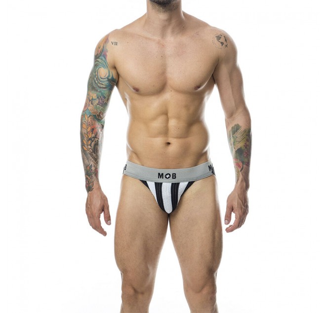 MOB - JOCK BIANCO A RIGHE CLASSICHE TAGLIA XXL