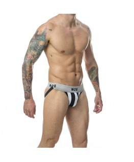 MOB - JOCK BIANCO A RIGHE CLASSICHE TAGLIA XXL