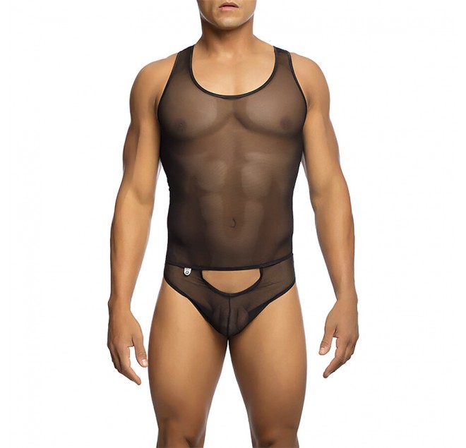 MOB - BODYSHEER NERO TRASPARENTE TAGLIA L/XL
