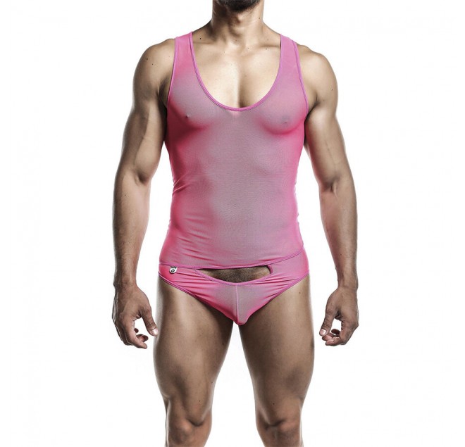 MOB - BODYSHEER ROSA TRASPARENTE TAGLIA L/XL