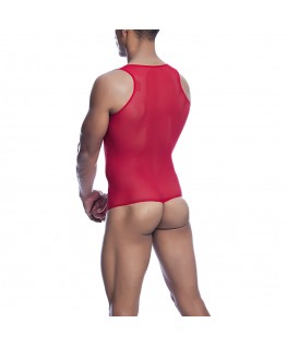 MOB - BODYSHEER ROSSO TRASPARENTE TAGLIA L/XL