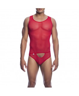 MOB - BODYSHEER ROSSO TRASPARENTE TAGLIA S/M