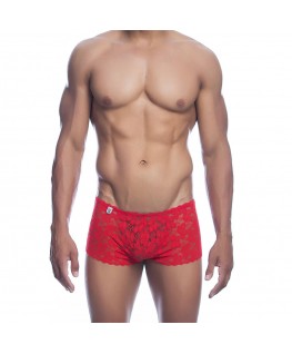 MOB - BOXER IN PIZZO ROSSO TAGLIA S/M