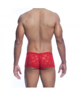 MOB - BOXER IN PIZZO ROSSO TAGLIA S/M