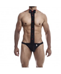 MOB - SMOKING CON PERIZOMA IN PIZZO TAGLIA L/XL