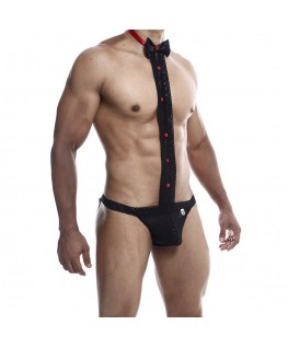 MOB - SMOKING CON PERIZOMA IN PIZZO TAGLIA S/M