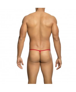MOB - PERIZOMA TRASPARENTE A FORMA DI T ROSSO TAGLIA S/M