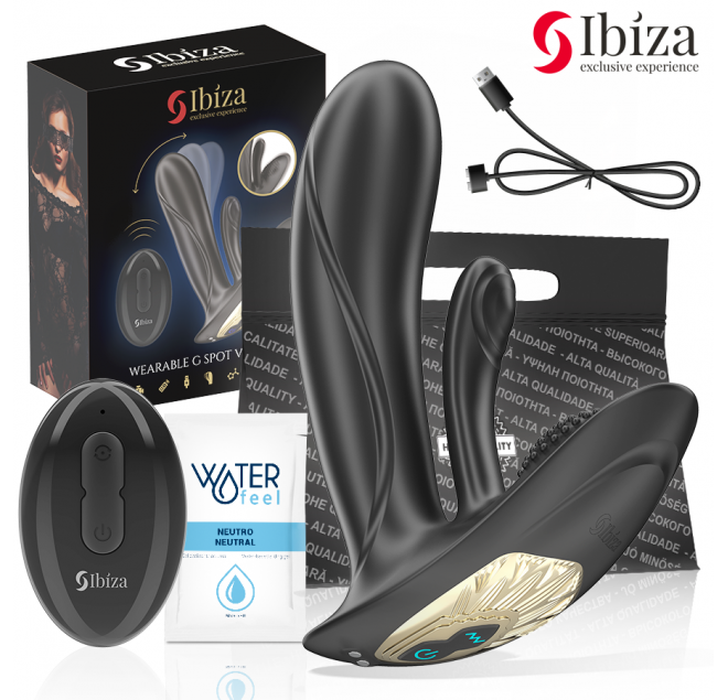 IBIZA - VIBRATORE INDOSSABILE CON STIMOLAZIONE DEL PUNTO G E DEL CLITORIDE CON TELECOMANDO