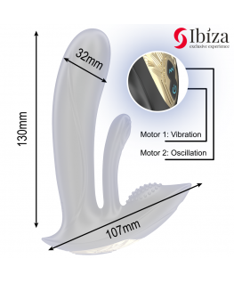 IBIZA - VIBRATORE INDOSSABILE CON STIMOLAZIONE DEL PUNTO G E DEL CLITORIDE CON TELECOMANDO