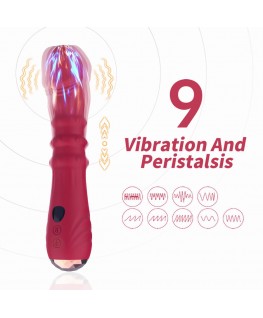 ARMONY - DILDO VIBRATORE STIMOLATORE PUNTO A TERMOREGOLABILE ROSSO