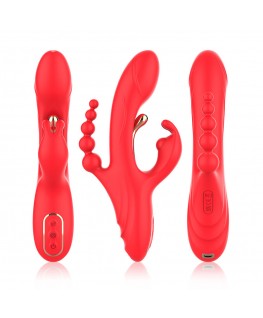 ARMONY - VIBRATORE STIMOLATORE PUNTO G E CLITORIDE ROSSO