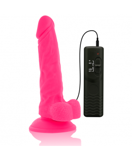 DIVERSIA - DILDO VIBRANTE FLESSIBILE ROSA 18 CM -O- 4 CM