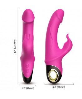 ARMONY - METEROR DILDO VIBRATORE RABBIT ROTATOR FUCSIA